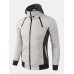 Mens Contrast Faux Twinset Zip Front Casual Hooded Jacket